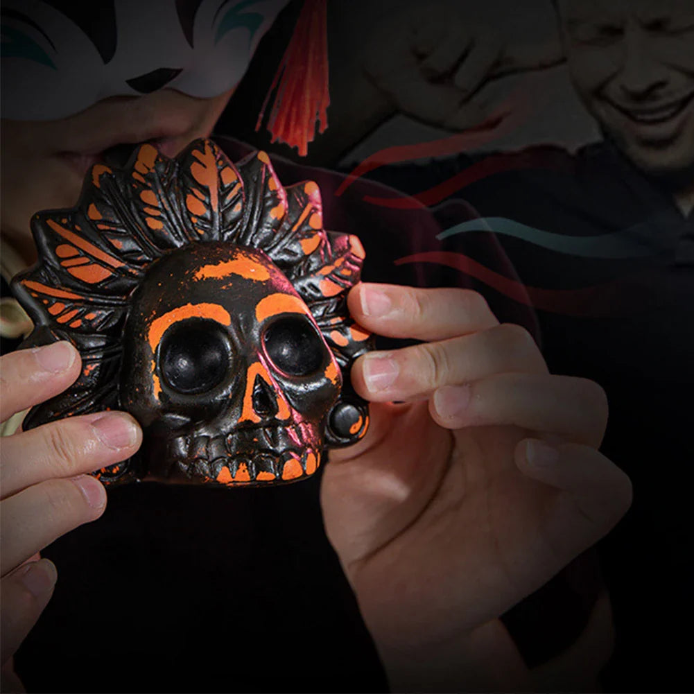 Authentic Aztec Whistle Loud Spooky Aztec Death Whistle Scream Whistle for Halloween Prank Props