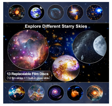 Planetarium Projector Pro for Bedroom, 13 in 1 Star Projector Galaxy Light, Ceiling Night Light Milky Way Mood Lighting with Timer, LED Space Galaxy Lamp Bedroom Room Decor for Adults Kids - White