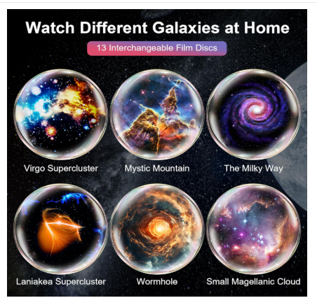 Planetarium Projector Pro for Bedroom, 13 in 1 Star Projector Galaxy Light, Ceiling Night Light Milky Way Mood Lighting with Timer, LED Space Galaxy Lamp Bedroom Room Decor for Adults Kids - White