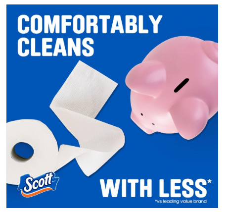 Scott ComfortPlus Toilet Paper, 12 Double Rolls, 231 Sheets per Roll, Septic-Safe, 1-Ply Toilet Tissue
